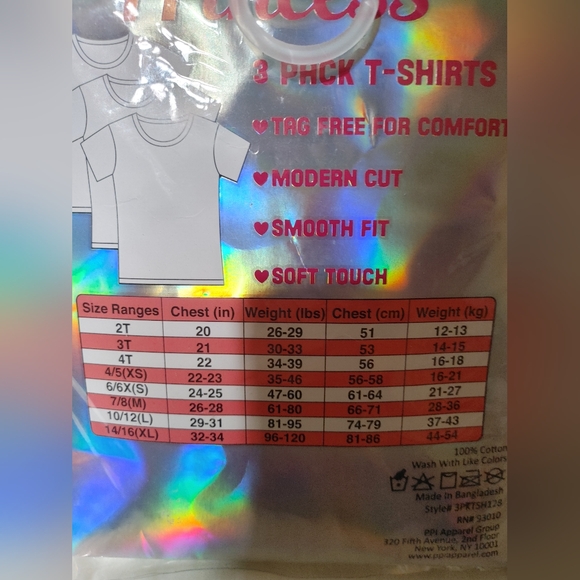 Sweet Princess 3 Pack White T-Shirts - Picture 4 of 4